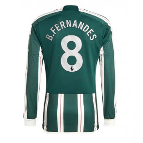 Manchester United Bruno Fernandes #8 Replika Udebanetrøje 2023-24 Langærmet